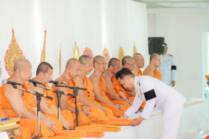 มรภ.เทพสตรี ร่วมพิธีทำบุญตักบาตรและพิธีบำเพ็ญกุศลทักษิณานุประทาน อุทิศถวายแด่ สมเด็จพระเจ้าลูกเธอ เจ้าฟ้าพัชรกิติยาภาฯ ครบสัตตมวาร (7 วัน)
