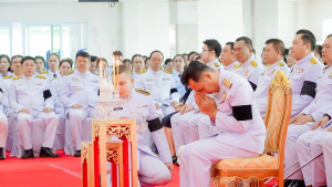 มรภ.เทพสตรี ร่วมพิธีทำบุญตักบาตรและพิธีบำเพ็ญกุศลทักษิณานุประทาน อุทิศถวายแด่ สมเด็จพระเจ้าลูกเธอ เจ้าฟ้าพัชรกิติยาภาฯ ครบสัตตมวาร (7 วัน)