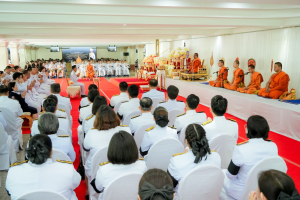 มรภ.เทพสตรี ร่วมพิธีทำบุญตักบาตรและพิธีบำเพ็ญกุศลทักษิณานุประทาน อุทิศถวายแด่ สมเด็จพระเจ้าลูกเธอ เจ้าฟ้าพัชรกิติยาภาฯ ครบสัตตมวาร (7 วัน)
