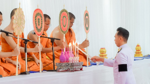 มรภ.เทพสตรี ร่วมพิธีทำบุญตักบาตรและพิธีบำเพ็ญกุศลทักษิณานุประทาน อุทิศถวายแด่ สมเด็จพระเจ้าลูกเธอ เจ้าฟ้าพัชรกิติยาภาฯ ครบสัตตมวาร (7 วัน)