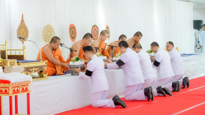 มรภ.เทพสตรี ร่วมพิธีทำบุญตักบาตรและพิธีบำเพ็ญกุศลทักษิณานุประทาน อุทิศถวายแด่ สมเด็จพระเจ้าลูกเธอ เจ้าฟ้าพัชรกิติยาภาฯ ครบสัตตมวาร (7 วัน)