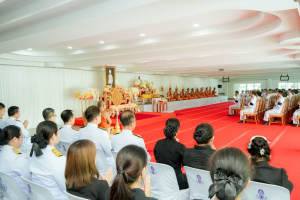 มรภ.เทพสตรี ร่วมพิธีทำบุญตักบาตรและพิธีบำเพ็ญกุศล อุทิศถวายเป็นพระกุศลแด่ สมเด็จพระเจ้าลูกเธอ เจ้าฟ้าพัชรกิติยาภาฯ ในวาระครบ 15 วัน (ปัณรสมวาร)