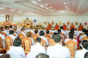 มรภ.เทพสตรี ร่วมพิธีทำบุญตักบาตรและพิธีบำเพ็ญกุศล อุทิศถวายเป็นพระกุศลแด่ สมเด็จพระเจ้าลูกเธอ เจ้าฟ้าพัชรกิติยาภาฯ ในวาระครบ 15 วัน (ปัณรสมวาร)