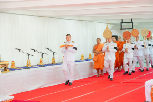 มรภ.เทพสตรี ร่วมพิธีทำบุญตักบาตรและพิธีบำเพ็ญกุศล อุทิศถวายเป็นพระกุศลแด่ สมเด็จพระเจ้าลูกเธอ เจ้าฟ้าพัชรกิติยาภาฯ ในวาระครบ 15 วัน (ปัณรสมวาร)