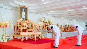 มรภ.เทพสตรี ร่วมพิธีทำบุญตักบาตรและพิธีบำเพ็ญกุศล อุทิศถวายเป็นพระกุศลแด่ สมเด็จพระเจ้าลูกเธอ เจ้าฟ้าพัชรกิติยาภาฯ ในวาระครบ 15 วัน (ปัณรสมวาร)