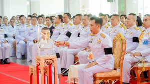 มรภ.เทพสตรี ร่วมพิธีทำบุญตักบาตรและพิธีบำเพ็ญกุศล อุทิศถวายเป็นพระกุศลแด่ สมเด็จพระเจ้าลูกเธอ เจ้าฟ้าพัชรกิติยาภาฯ ในวาระครบ 15 วัน (ปัณรสมวาร)