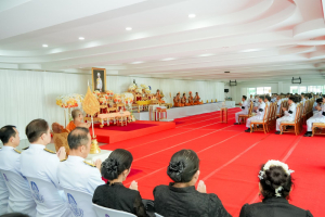 มรภ.เทพสตรี ร่วมพิธีทำบุญตักบาตรและพิธีบำเพ็ญกุศล อุทิศถวายเป็นพระกุศลแด่ สมเด็จพระเจ้าลูกเธอ เจ้าฟ้าพัชรกิติยาภาฯ ในวาระครบ 15 วัน (ปัณรสมวาร)
