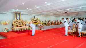 มรภ.เทพสตรี ร่วมพิธีทำบุญตักบาตรและพิธีบำเพ็ญกุศล อุทิศถวายเป็นพระกุศลแด่ สมเด็จพระเจ้าลูกเธอ เจ้าฟ้าพัชรกิติยาภาฯ ในวาระครบ 15 วัน (ปัณรสมวาร)