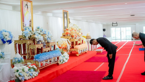 มรภ.เทพสตรี ร่วมพิธีสวดพระพุทธมนต์และเจริญจิตภาวนาอุทิศถวายพระราชกุศลแด่ สมเด็จพระบรมราชชนนีพันปีหลวง และอุทิศถวายพระกุศลแด่ สมเด็จพระเจ้าลูกเธอ เจ้าฟ้าพัชรกิติยาภาฯ