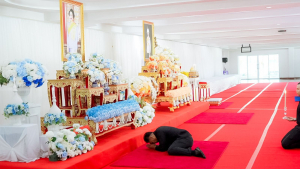 มรภ.เทพสตรี ร่วมพิธีสวดพระพุทธมนต์และเจริญจิตภาวนาอุทิศถวายพระราชกุศลแด่ สมเด็จพระบรมราชชนนีพันปีหลวง และอุทิศถวายพระกุศลแด่ สมเด็จพระเจ้าลูกเธอ เจ้าฟ้าพัชรกิติยาภาฯ