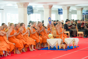 มรภ.เทพสตรี ร่วมพิธีสวดพระพุทธมนต์และเจริญจิตภาวนาอุทิศถวายพระราชกุศลแด่ สมเด็จพระบรมราชชนนีพันปีหลวง และอุทิศถวายพระกุศลแด่ สมเด็จพระเจ้าลูกเธอ เจ้าฟ้าพัชรกิติยาภาฯ