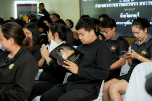 มรภ.เทพสตรี ร่วมพิธีสวดพระพุทธมนต์และเจริญจิตภาวนาอุทิศถวายพระราชกุศลแด่ สมเด็จพระบรมราชชนนีพันปีหลวง และอุทิศถวายพระกุศลแด่ สมเด็จพระเจ้าลูกเธอ เจ้าฟ้าพัชรกิติยาภาฯ