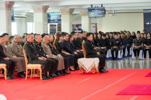 มรภ.เทพสตรี ร่วมพิธีสวดพระพุทธมนต์และเจริญจิตภาวนาอุทิศถวายพระราชกุศลแด่ สมเด็จพระบรมราชชนนีพันปีหลวง และอุทิศถวายพระกุศลแด่ สมเด็จพระเจ้าลูกเธอ เจ้าฟ้าพัชรกิติยาภาฯ