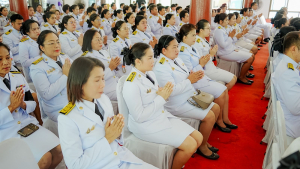 มรภ.เทพสตรี ร่วมพิธีเจริญพระพุทธมนต์ ถวายเป็นพระราชกุศล แด่ สมเด็จเจ้าฟ้าฯ กรมพระศรีสวางควัฒน วรขัตติยราชนารี