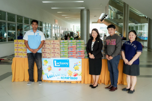 มรภ.เทพสตรี รับมอบผลิตภัณฑ์เครือแลคตาซอย เดินหน้าเติมสุขสู่ ตู้ปันสุข และกิจกรรมนักเรียนนักศึกษา