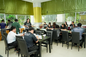 สำนักงานบริการวิชาการและจัดการทรัพย์สิน มรภ.เทพสตรี จัดกิจกรรม สบจ. Morning Talk ครั้งที่ 1