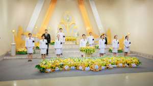 อธิการบดี มรภ.เทพสตรี นำผู้แทนผู้บริหาร คณาจารย์ บุคลากร และนักศึกษา บันทึกเทปโทรทัศน์ถวายพระพรชัยมงคล พระบาทสมเด็จพระเจ้าอยู่หัว