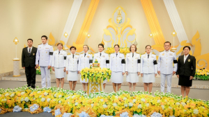 อธิการบดี มรภ.เทพสตรี นำผู้แทนผู้บริหาร คณาจารย์ บุคลากร และนักศึกษา บันทึกเทปโทรทัศน์ถวายพระพรชัยมงคล พระบาทสมเด็จพระเจ้าอยู่หัว