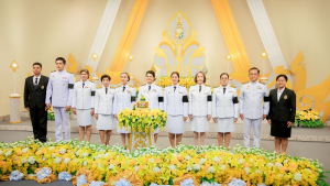 อธิการบดี มรภ.เทพสตรี นำผู้แทนผู้บริหาร คณาจารย์ บุคลากร และนักศึกษา บันทึกเทปโทรทัศน์ถวายพระพรชัยมงคล พระบาทสมเด็จพระเจ้าอยู่หัว