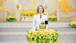 อธิการบดี มรภ.เทพสตรี นำผู้แทนผู้บริหาร คณาจารย์ บุคลากร และนักศึกษา บันทึกเทปโทรทัศน์ถวายพระพรชัยมงคล พระบาทสมเด็จพระเจ้าอยู่หัว