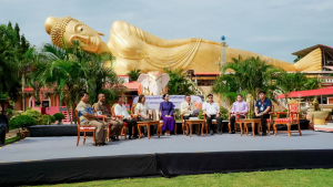 สำนักศิลปะและวัฒนธรรม มรภ.เทพสตรี ร่วมงานแถลงข่าวงานประเพณี ยลถิ่นกกโก ทำบุญใหญ่โต แห่เทียน 9 วัด ประจำปี 2569 ณ วัดดงน้อย