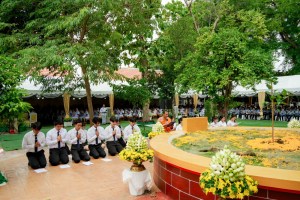 มรภ.เทพสตรี ร่วมพิธีประดิษฐานปลูก ต้นพระศรีมหาโพธิทศมราชบพิตร พระราชทาน ณ วัดเสาธงทอง เฉลิมพระเกียรติพระบาทสมเด็จพระเจ้าอยู่หัว