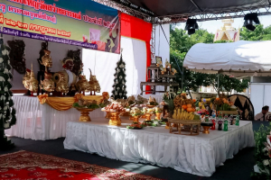 มรภ.เทพสตรี ร่วมกิจกรรมสืบสานศิลปวัฒนธรรมหนังใหญ่วัดสว่างอารมณ์ พร้อมเผยแพร่ผลงานการแสดง พระมงกุฎบุตรรบ
