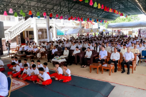 มรภ.เทพสตรี ร่วมกิจกรรมสืบสานศิลปวัฒนธรรมหนังใหญ่วัดสว่างอารมณ์ พร้อมเผยแพร่ผลงานการแสดง พระมงกุฎบุตรรบ