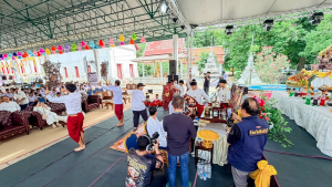 มรภ.เทพสตรี ร่วมกิจกรรมสืบสานศิลปวัฒนธรรมหนังใหญ่วัดสว่างอารมณ์ พร้อมเผยแพร่ผลงานการแสดง พระมงกุฎบุตรรบ