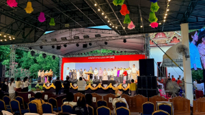 มรภ.เทพสตรี ร่วมกิจกรรมสืบสานศิลปวัฒนธรรมหนังใหญ่วัดสว่างอารมณ์ พร้อมเผยแพร่ผลงานการแสดง พระมงกุฎบุตรรบ