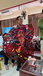 มรภ.เทพสตรี ร่วมกิจกรรมสืบสานศิลปวัฒนธรรมหนังใหญ่วัดสว่างอารมณ์ พร้อมเผยแพร่ผลงานการแสดง พระมงกุฎบุตรรบ