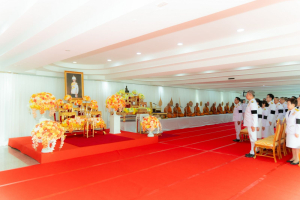 มรภ.เทพสตรี ร่วมพิธีทำบุญตักบาตรและพิธีบำเพ็ญกุศล อุทิศถวายเป็นพระกุศลแด่ สมเด็จพระเจ้าลูกเธอ เจ้าฟ้าพัชรกิติยาภาฯ ในวาระครบ 50 วัน (ปัญญาสมวาร)