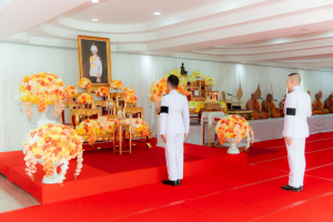มรภ.เทพสตรี ร่วมพิธีทำบุญตักบาตรและพิธีบำเพ็ญกุศล อุทิศถวายเป็นพระกุศลแด่ สมเด็จพระเจ้าลูกเธอ เจ้าฟ้าพัชรกิติยาภาฯ ในวาระครบ 50 วัน (ปัญญาสมวาร)