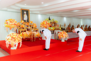 มรภ.เทพสตรี ร่วมพิธีทำบุญตักบาตรและพิธีบำเพ็ญกุศล อุทิศถวายเป็นพระกุศลแด่ สมเด็จพระเจ้าลูกเธอ เจ้าฟ้าพัชรกิติยาภาฯ ในวาระครบ 50 วัน (ปัญญาสมวาร)