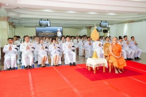 มรภ.เทพสตรี ร่วมพิธีทำบุญตักบาตรและพิธีบำเพ็ญกุศล อุทิศถวายเป็นพระกุศลแด่ สมเด็จพระเจ้าลูกเธอ เจ้าฟ้าพัชรกิติยาภาฯ ในวาระครบ 50 วัน (ปัญญาสมวาร)