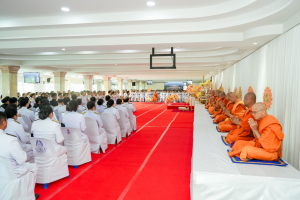 มรภ.เทพสตรี ร่วมพิธีทำบุญตักบาตรและพิธีบำเพ็ญกุศล อุทิศถวายเป็นพระกุศลแด่ สมเด็จพระเจ้าลูกเธอ เจ้าฟ้าพัชรกิติยาภาฯ ในวาระครบ 50 วัน (ปัญญาสมวาร)