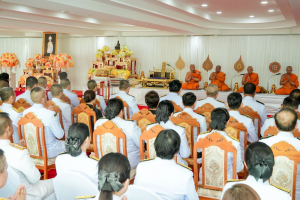มรภ.เทพสตรี ร่วมพิธีทำบุญตักบาตรและพิธีบำเพ็ญกุศล อุทิศถวายเป็นพระกุศลแด่ สมเด็จพระเจ้าลูกเธอ เจ้าฟ้าพัชรกิติยาภาฯ ในวาระครบ 50 วัน (ปัญญาสมวาร)