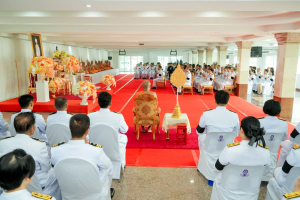 มรภ.เทพสตรี ร่วมพิธีทำบุญตักบาตรและพิธีบำเพ็ญกุศล อุทิศถวายเป็นพระกุศลแด่ สมเด็จพระเจ้าลูกเธอ เจ้าฟ้าพัชรกิติยาภาฯ ในวาระครบ 50 วัน (ปัญญาสมวาร)