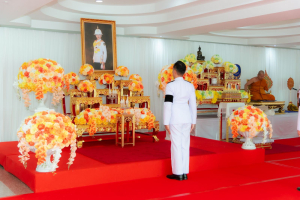 มรภ.เทพสตรี ร่วมพิธีทำบุญตักบาตรและพิธีบำเพ็ญกุศล อุทิศถวายเป็นพระกุศลแด่ สมเด็จพระเจ้าลูกเธอ เจ้าฟ้าพัชรกิติยาภาฯ ในวาระครบ 50 วัน (ปัญญาสมวาร)