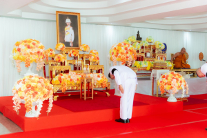 มรภ.เทพสตรี ร่วมพิธีทำบุญตักบาตรและพิธีบำเพ็ญกุศล อุทิศถวายเป็นพระกุศลแด่ สมเด็จพระเจ้าลูกเธอ เจ้าฟ้าพัชรกิติยาภาฯ ในวาระครบ 50 วัน (ปัญญาสมวาร)