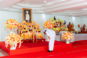 มรภ.เทพสตรี ร่วมพิธีทำบุญตักบาตรและพิธีบำเพ็ญกุศล อุทิศถวายเป็นพระกุศลแด่ สมเด็จพระเจ้าลูกเธอ เจ้าฟ้าพัชรกิติยาภาฯ ในวาระครบ 50 วัน (ปัญญาสมวาร)