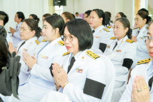 มรภ.เทพสตรี ร่วมพิธีทำบุญตักบาตรและพิธีบำเพ็ญกุศล อุทิศถวายเป็นพระกุศลแด่ สมเด็จพระเจ้าลูกเธอ เจ้าฟ้าพัชรกิติยาภาฯ ในวาระครบ 50 วัน (ปัญญาสมวาร)