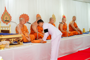 มรภ.เทพสตรี ร่วมพิธีทำบุญตักบาตรและพิธีบำเพ็ญกุศล อุทิศถวายเป็นพระกุศลแด่ สมเด็จพระเจ้าลูกเธอ เจ้าฟ้าพัชรกิติยาภาฯ ในวาระครบ 50 วัน (ปัญญาสมวาร)