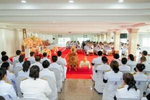 มรภ.เทพสตรี ร่วมพิธีทำบุญตักบาตรและพิธีบำเพ็ญกุศล อุทิศถวายเป็นพระกุศลแด่ สมเด็จพระเจ้าลูกเธอ เจ้าฟ้าพัชรกิติยาภาฯ ในวาระครบ 50 วัน (ปัญญาสมวาร)