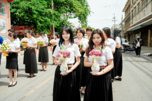 มรภ.เทพสตรี โดย คณะมนุษยศาสตร์ฯ ร่วมกับภาคีเครือข่าย จัดโครงการศิลปวัฒนธรรมสร้างสรรค์ ฟื้นฟู ประเพณีตักบาตรดอกไม้ วัดมณีชลขัณฑ์