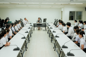มรภ.เทพสตรี ร่วมต้อนรับ อ.แห้ว ประธานมูลนิธิศาลเจ้าพ่อนาคราชจันเสน ในโอกาสมอบทุนการศึกษา 165,000 บาท พร้อมบรรยายสร้างแรงบันดาลใจแก่นักศึกษา