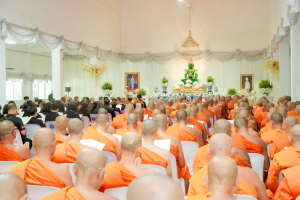 มรภ.เทพสตรี ร่วมพิธีสวดพระพุทธมนต์และเจริญจิตภาวนาอุทิศถวายพระราชกุศลแด่ สมเด็จพระบรมราชชนนีพันปีหลวง และอุทิศถวายพระกุศลแด่ สมเด็จพระเจ้าลูกเธอ เจ้าฟ้าพัชรกิติยาภาฯ