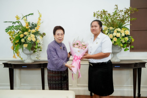 หน่วยงานภายใน และหน่วยงานภายนอก ร่วมแสดงความยินดีแก่ ผศ.จินตนา เวชมี ในโอกาสที่สภามหาวิทยาลัยมีมติเห็นชอบเสนอชื่อดำรงตำแหน่ง อธิการบดี มรภ.เทพสตรี