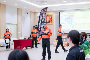 กองพัฒนานักศึกษา สนอ. มรภ.เทพสตรี จัดอบรมปฐมพยาบาลและ CPR เสริมทักษะช่วยชีวิตขั้นพื้นฐานให้นักศึกษา