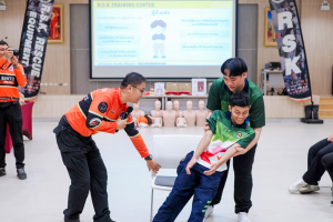 กองพัฒนานักศึกษา สนอ. มรภ.เทพสตรี จัดอบรมปฐมพยาบาลและ CPR เสริมทักษะช่วยชีวิตขั้นพื้นฐานให้นักศึกษา